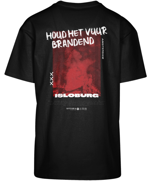 Oversized Casual Fit tshirt - 100% Cotton - Houd het vuur brandend - IBT028
