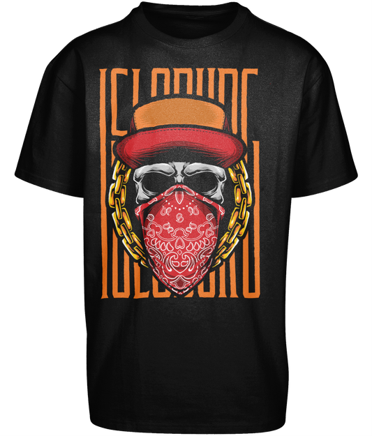 Islo Oversize Tee Skull Bandana - Comfortable Cotton Shirt - IBT024