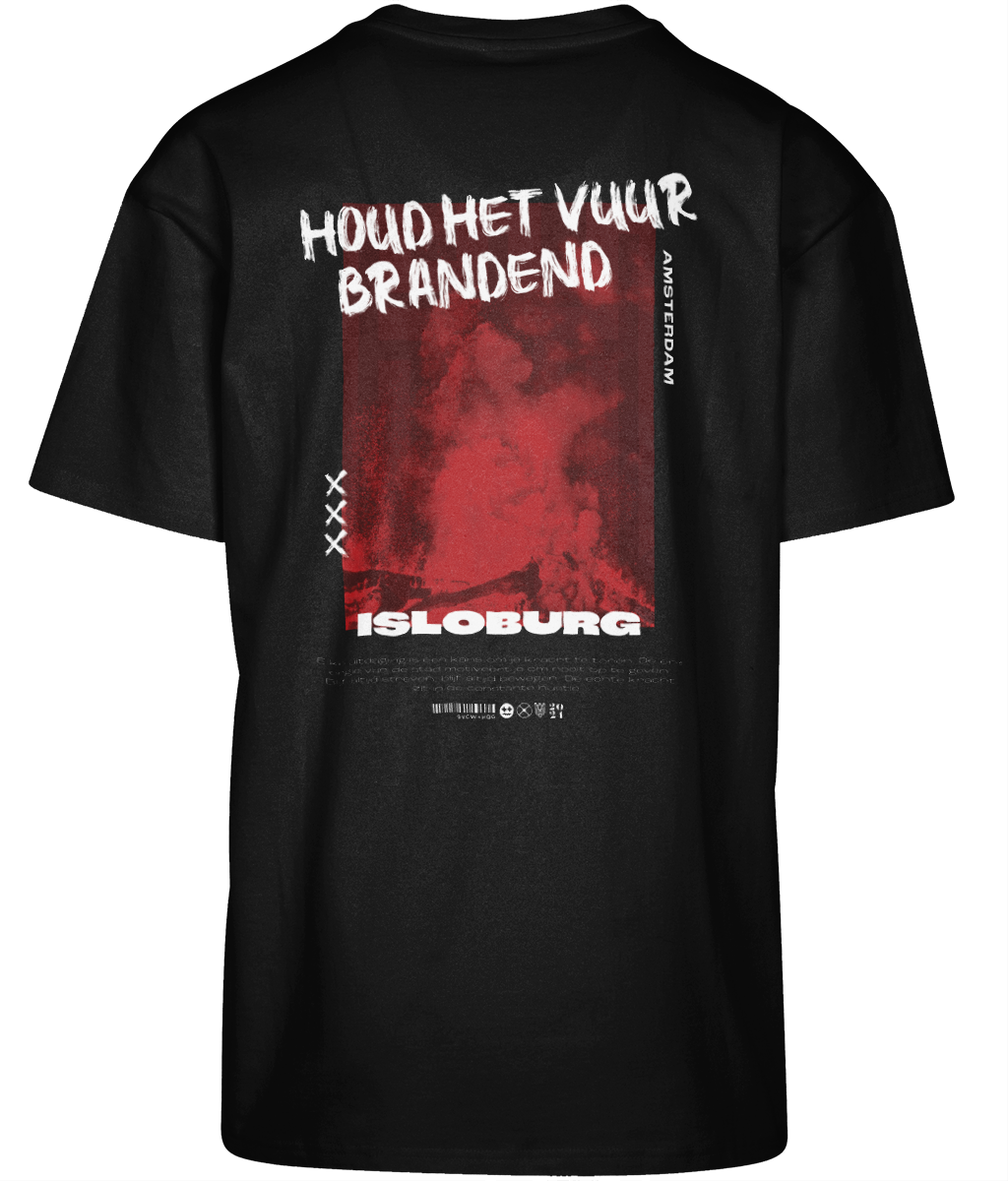 Oversized Casual Fit tshirt - 100% Cotton - Houd het vuur brandend - IBT028